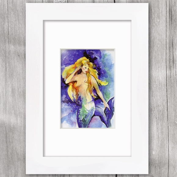 ACEO - Mermaid Print from original painting by Kathy Morton Stanion - Celeste - Picture 3 of 7